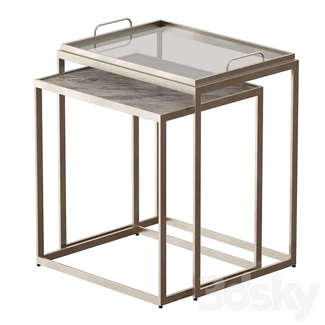 Saylor Nesting End Tables (Crate and Barrel) 3DModel