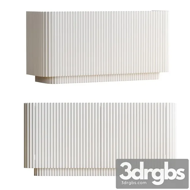SB2 Truffle White Credenza 3D Model Free