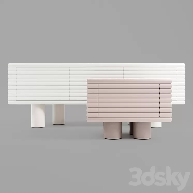 Scala Sideboard & Scala Chest of Drawers 3D Model