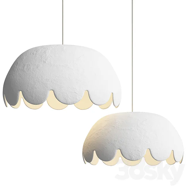 Scalloped Pendant Light 3D Model