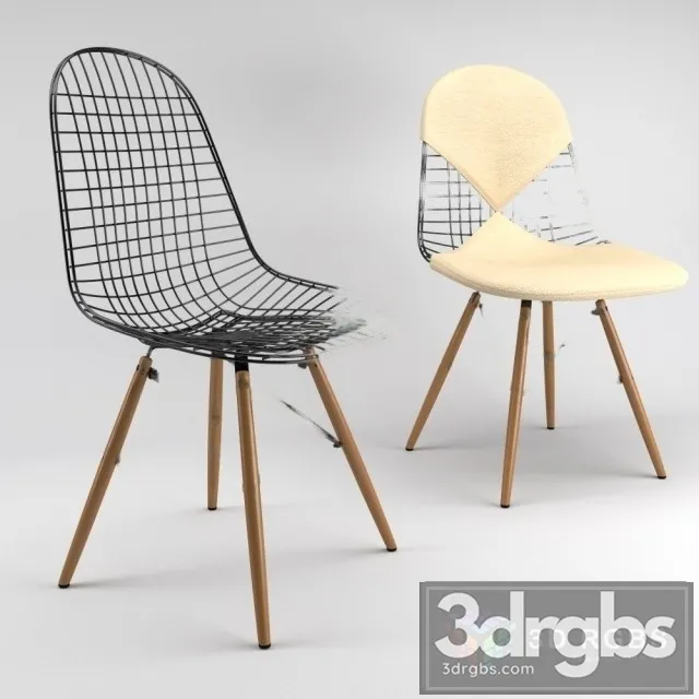 Scandi Designs DKR Style Wire Chair 3D Model Free