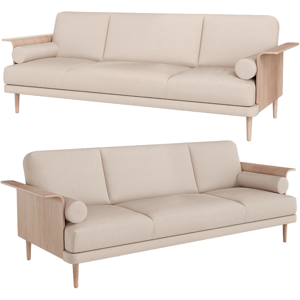 Scandicsofa - Sofa Svala 3-seater 3D Model