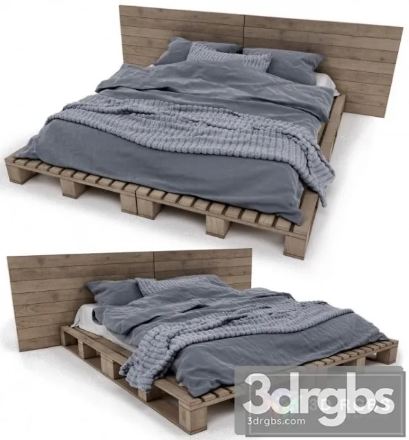 Scandinavian Bed 2 3D Model Free