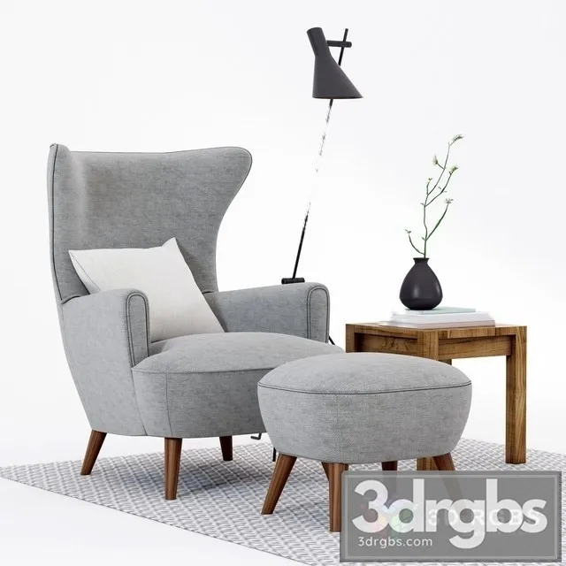 Scandinavian Designs Katja High Back Armchair 3D Model Free