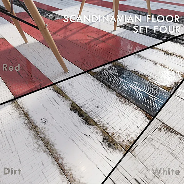 Scandinavian floor set 4 3D Model