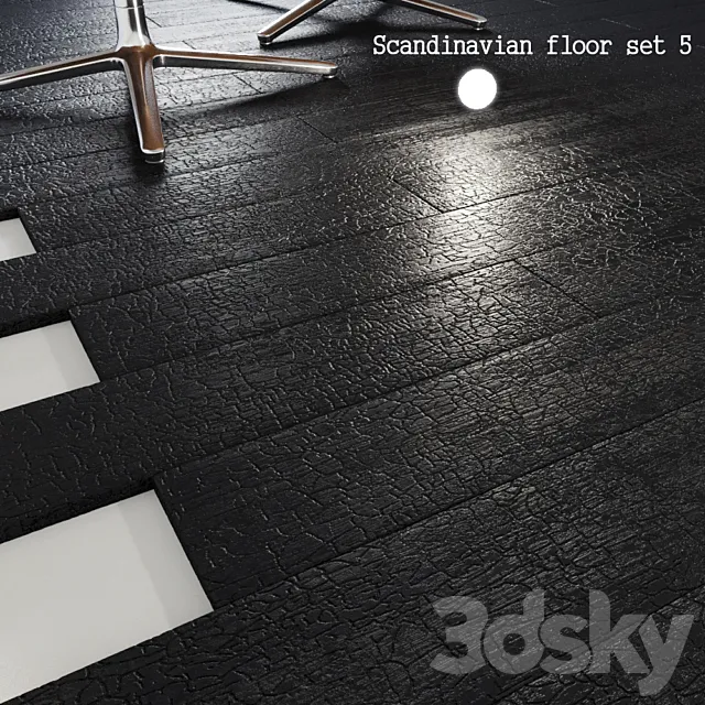 Scandinavian floor set 5 3D Model