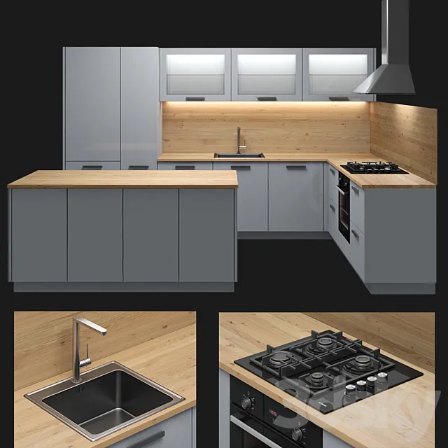 Scandinavian kitchen 3D Model