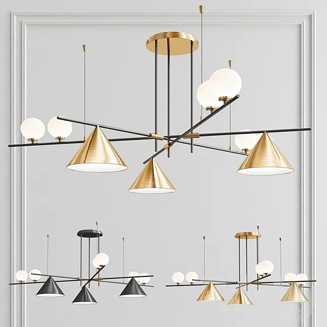 Scandinavian Minimalist Chandelier 3D Model