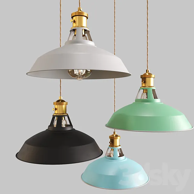Scandinavian pendant lights 044 3D Model