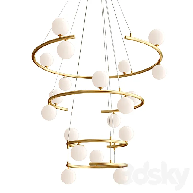 Scandinavian Round Gold chandelier Free Download