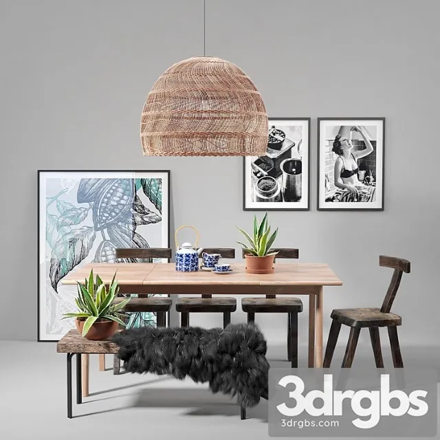 Scandinavian Set 003 2 3D Model Free