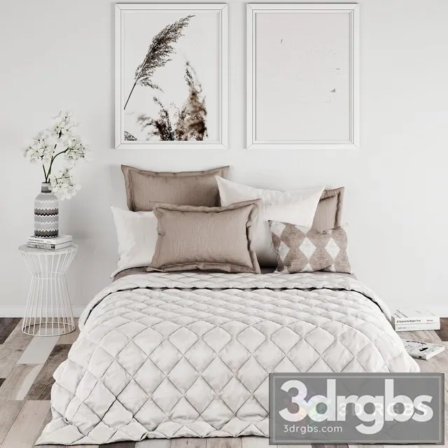 Scandinavian Set Bedroom 3D Model Free