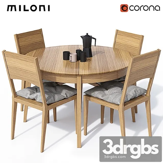 Scandinavian set miloni 2 3D Model Free