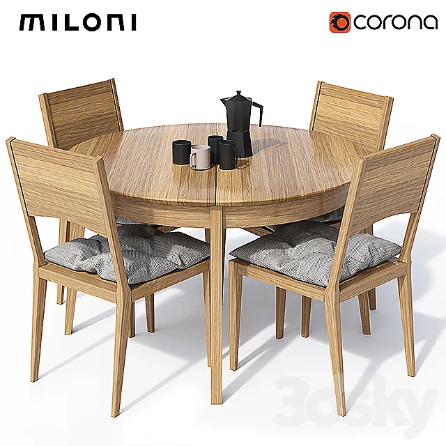 Scandinavian set Miloni 3DModel