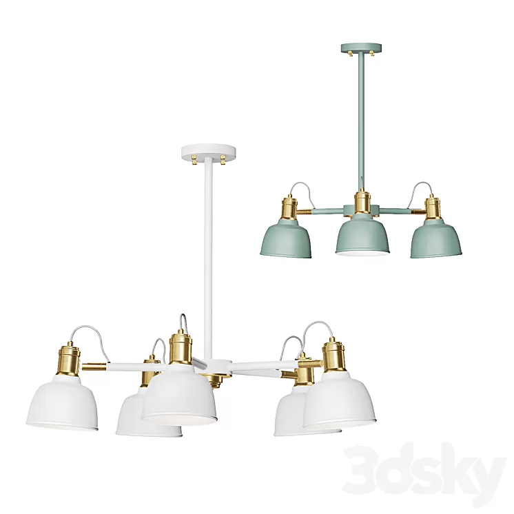 Scandinavian style ceiling chandelier VINLAND CH 3D Model