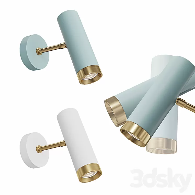 Scandinavian style wall lamp TALSI WALL 3D Model