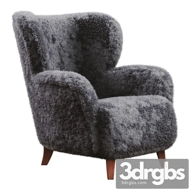 Scandinavian Vintage Armchair 3D Model Free