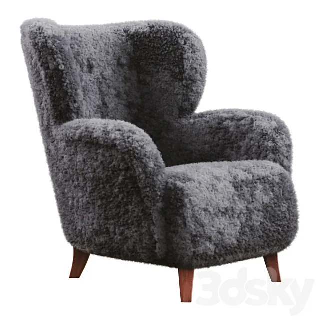Scandinavian vintage armchair 3DModel