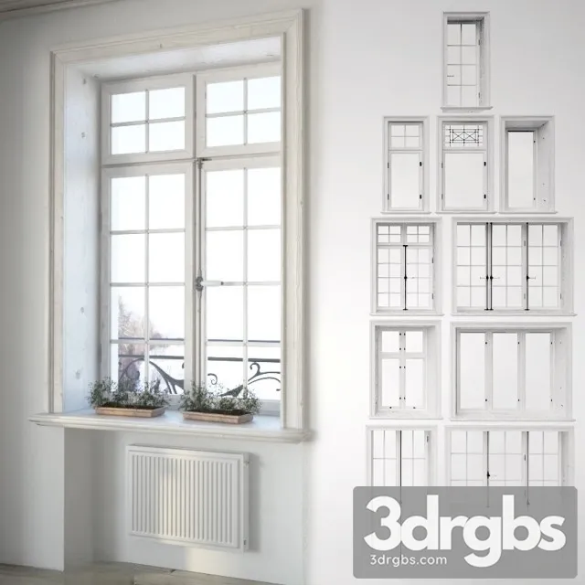 Scandinavian Windows 2 3D Model Free