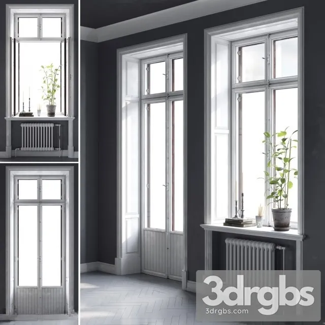 Scandinavian Windows 3D Model Free