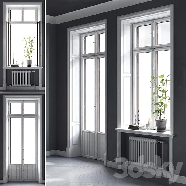 Scandinavian windows 3DModel