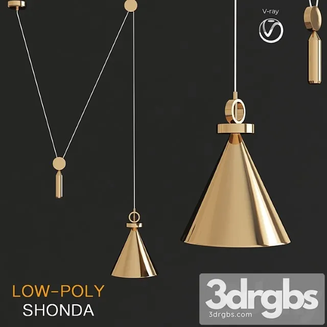 Scandlight effaya chandelier (low poly) 3D Model Free