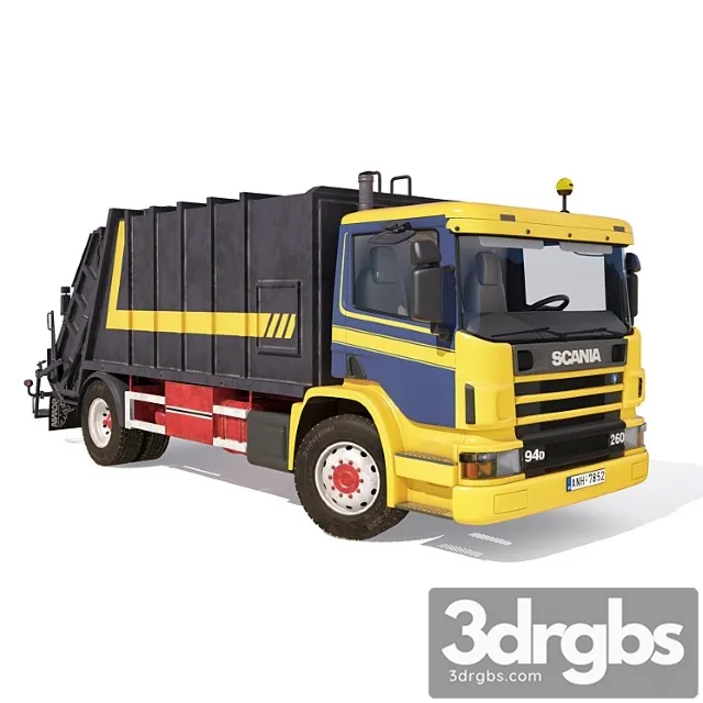 Scania-p94-garbage-truck 3D Model Free