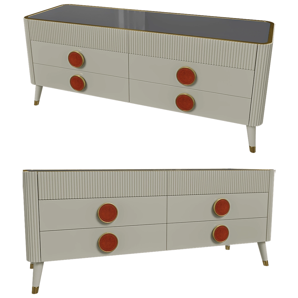 SCAPPINI HOME  - Chest of drawers DOUBLE 3D Model