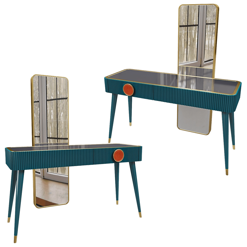 SCAPPINI HOME - Vanity desk with built-in mirror Fancy 3D Model