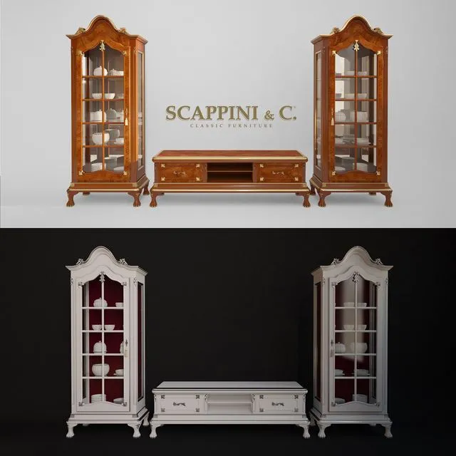 SCAPPINI SHOWCASE TV Stand 3D Model