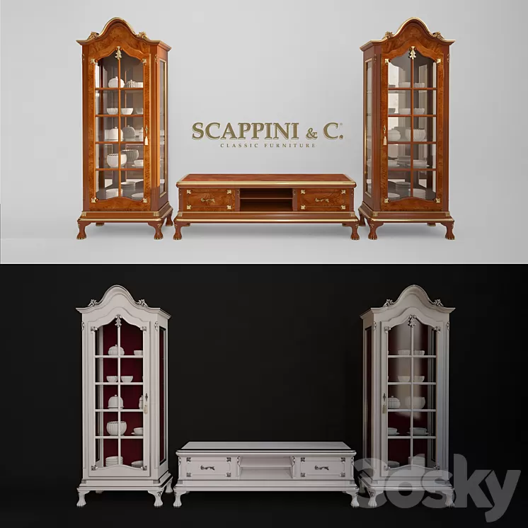 SCAPPINI SHOWCASE TV Stand 3D Model