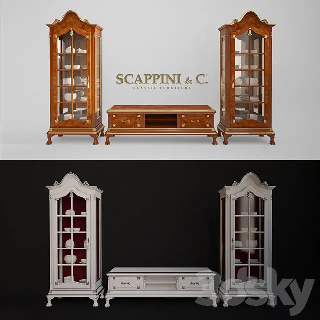 SCAPPINI SHOWCASE TV Stand 3D Model