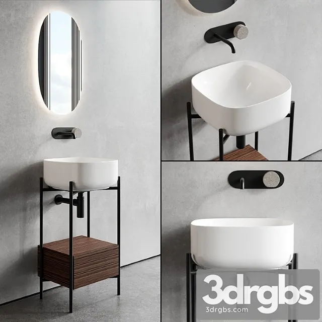 Scarabeo Ceramiche Diva Floor Standing Vanity Unit Set 1 3D Model Free