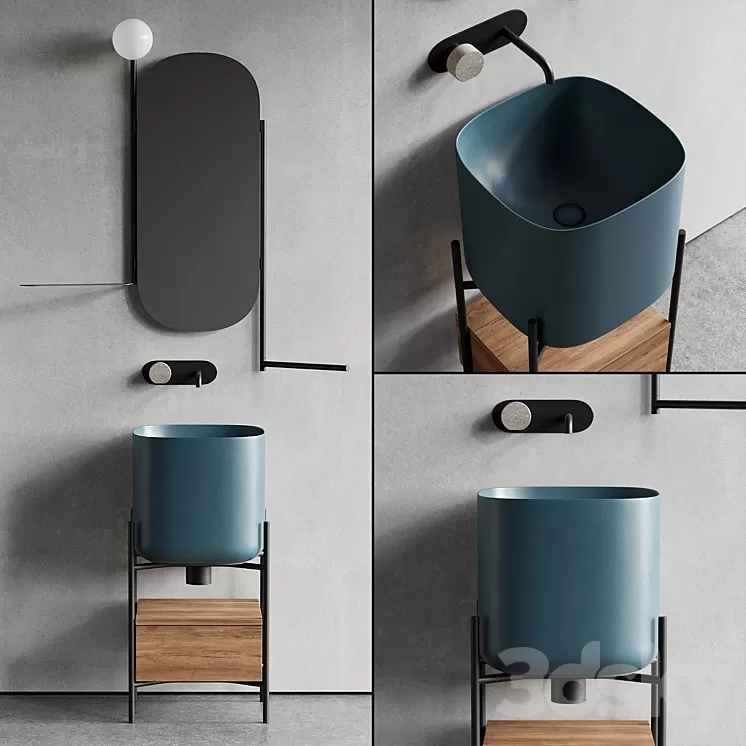 Scarabeo Ceramiche Diva Floor-standing Vanity Unit Set 2 3D Model