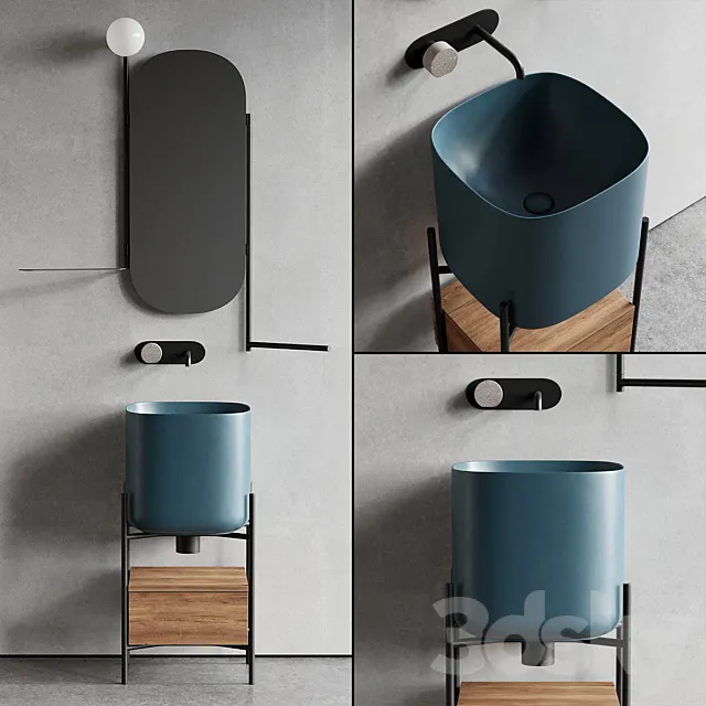 Scarabeo Ceramiche Diva Floor-standing Vanity Unit Set 2 3DModel