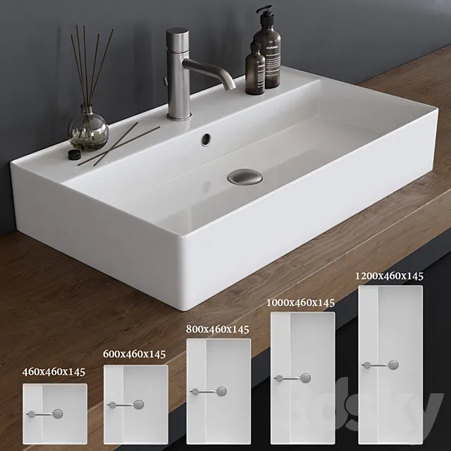 Scarabeo Ceramiche Teorema 2.0 washbasin 3DModel
