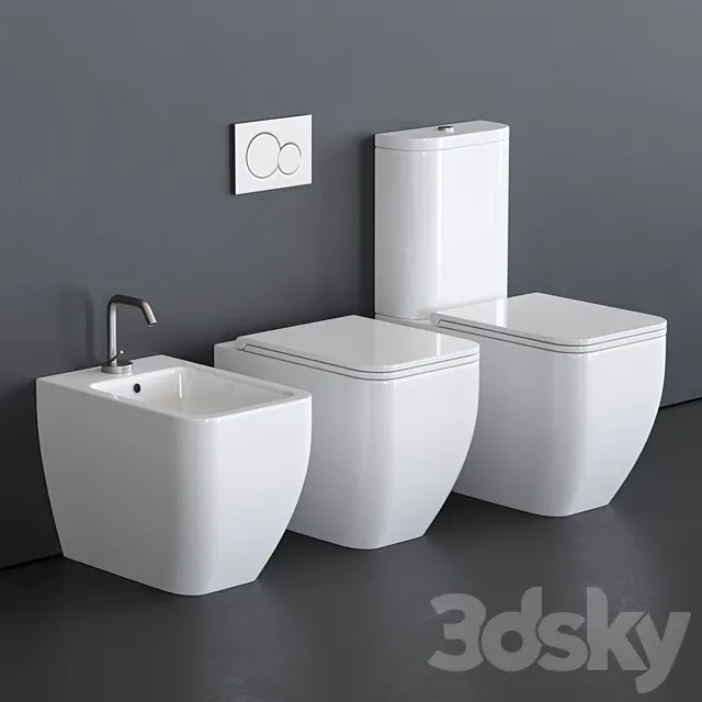 Scarabeo Ceramiche Teorema 2.0 WC art. 5138 art. 5139 art. 5140 3D Model