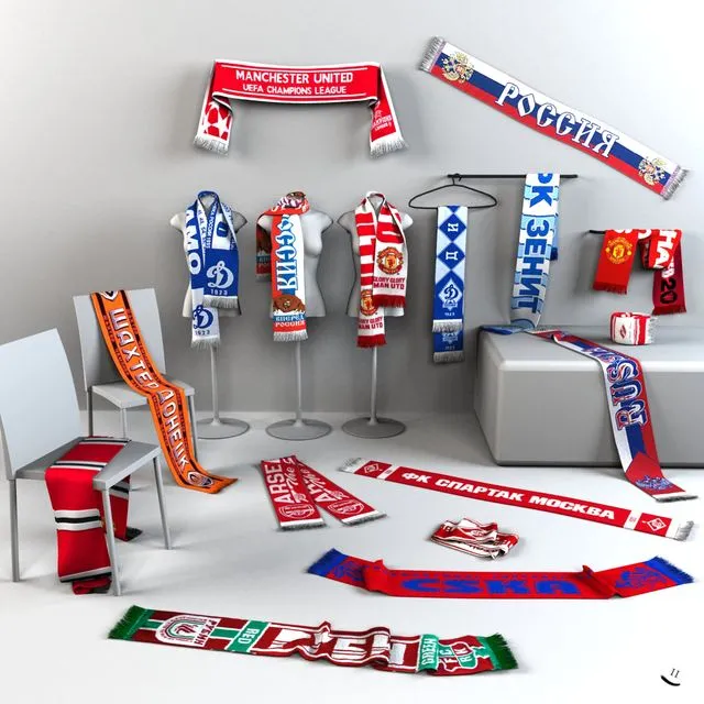 Scarves set 3D Model
