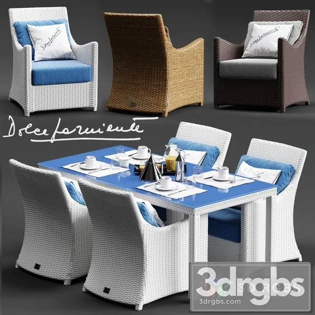 Scauri Table and Chair 3D Model Free