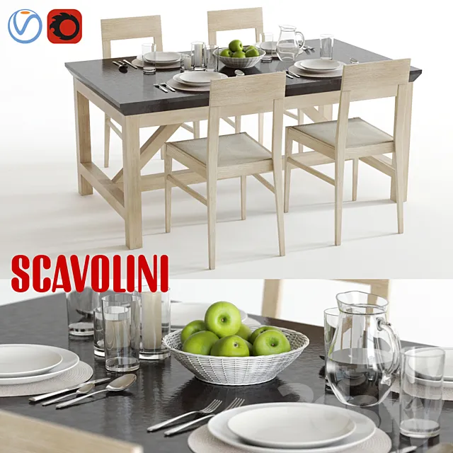 scavolini social floating and happening 3D Model