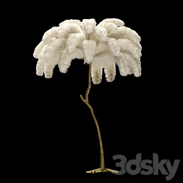 Scenery from ostrich feathers 3DModel