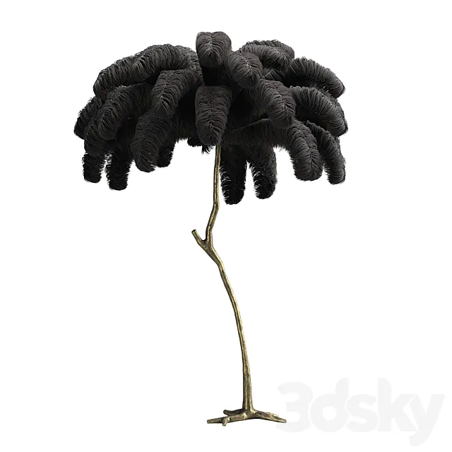 Scenery from ostrich feathers 3DModel