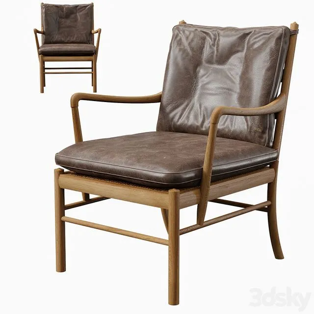 Schalling OLE WANSCHER COLONIAL ARMCHAIRS 3D Model
