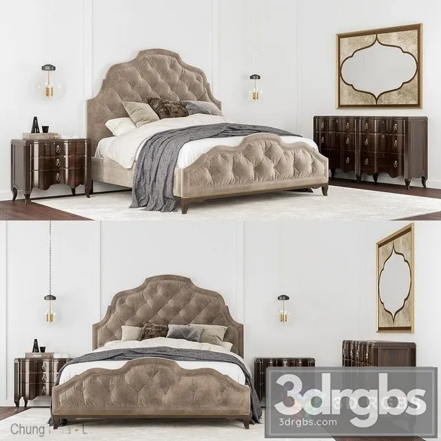 Schnadig Caracole Composition Lafayette Bed 3D Model Free