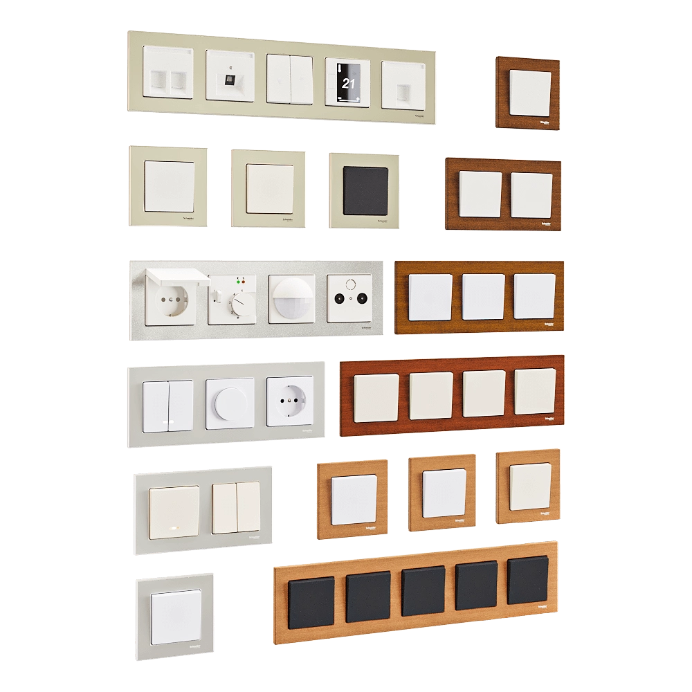Schneider Electric - Sockets and switches M-Elegance 3D Model