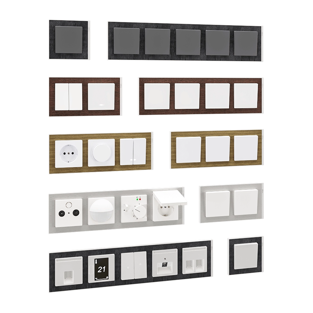 Schneider Electric - Sockets and switches M-Pure Decor 3D Model