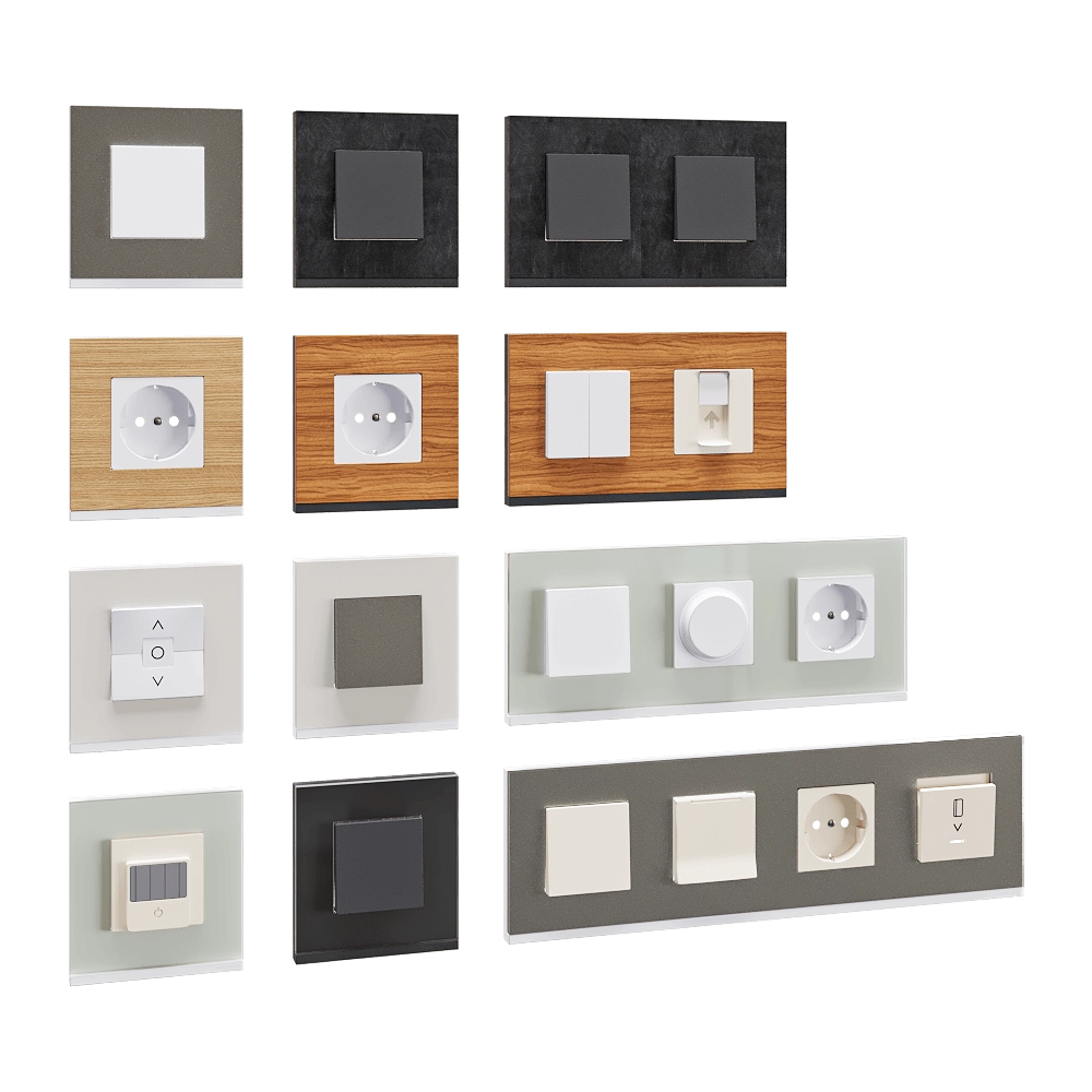 Schneider Electric - Sockets and switches Unica Pure 3D Model