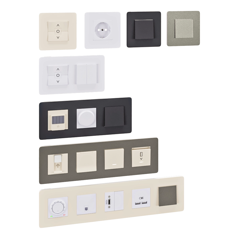 Schneider Electric - Sockets and switches Unica Studio 1 3D Model