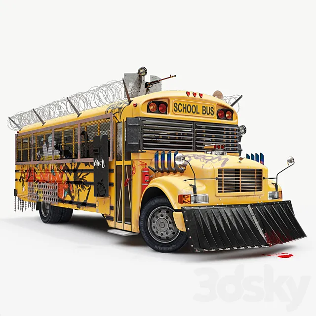 School Bus apocalypse 3DModel