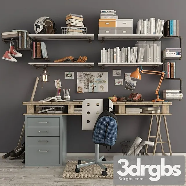 School set 2 3D Model Free